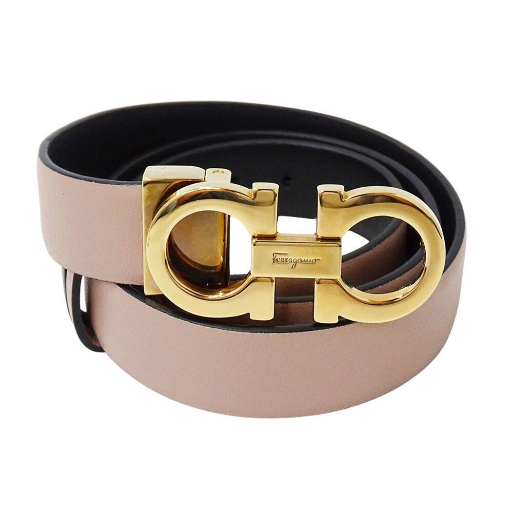 Salvatore Ferragamo Ferragamo women's belt, double Gancini design, leather, p...